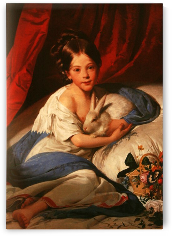 Little Bertha von Neuhaus with a hare   Fried by artcenter