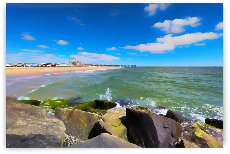 Ocean City on the Rocks Abstraction by Bill Swartwout Photography