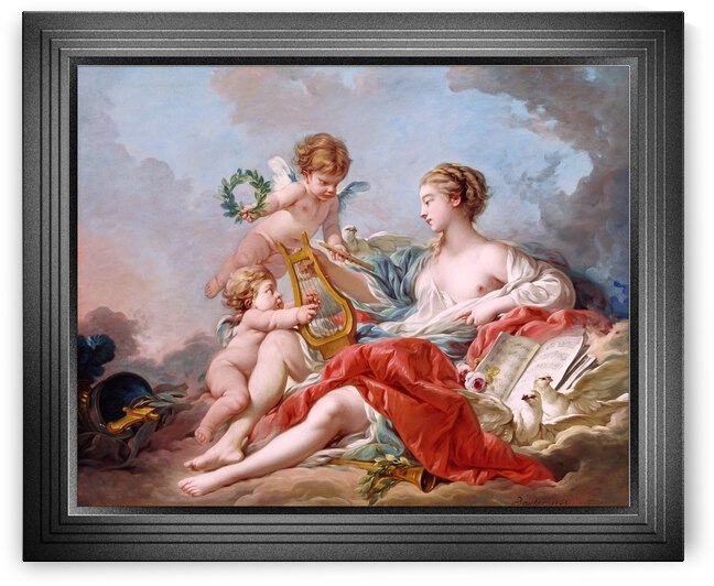 Allegorie de la Musique by Francois Boucher Remastered Xzendor7 Classical Fine Art Old Masters Reproductions by xzendor7