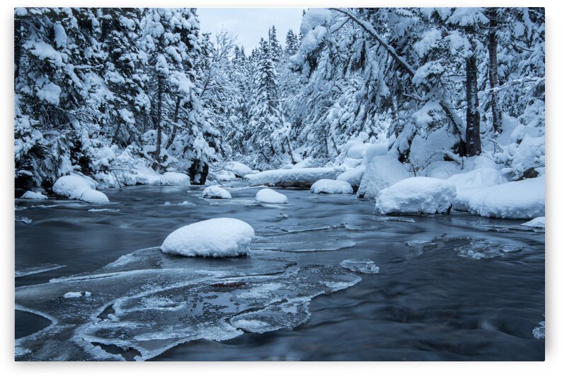 calm frozen river by Dustin Carroll