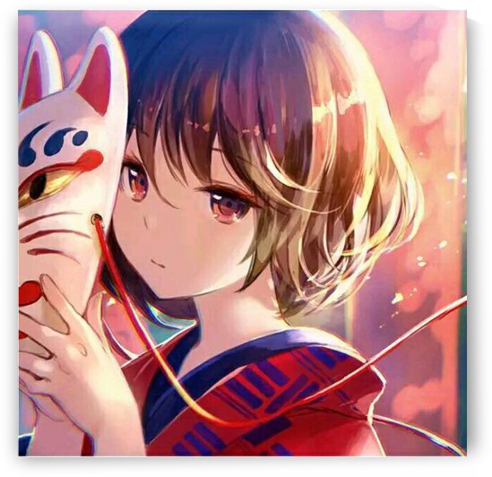 Anime female character with mysterious mask. by David Jaxson Photography