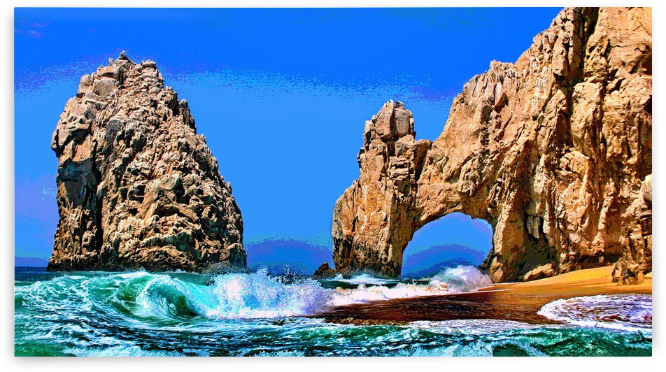 EL ARCO LANDMARK ROCKS CABO SAN LUCAS MEXICO by LES MAYERS 