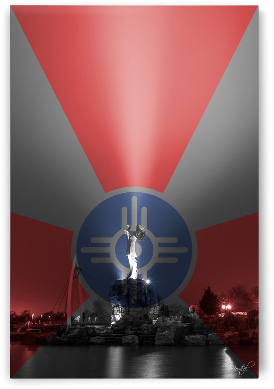 Wichita Flag Keeper of the Plains by Joe Montiel
