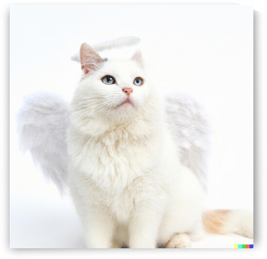 white cat angel by Tim A Rowland