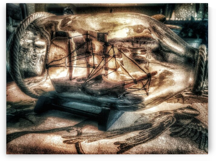 Ship In A Bottle  by Light Through Glass