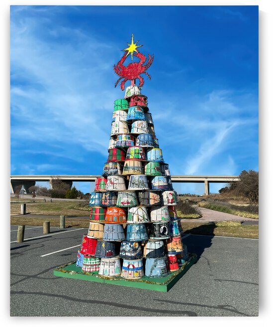 Bushel Basket Crab Basket Christmas Tree  by Bill Swartwout Photography