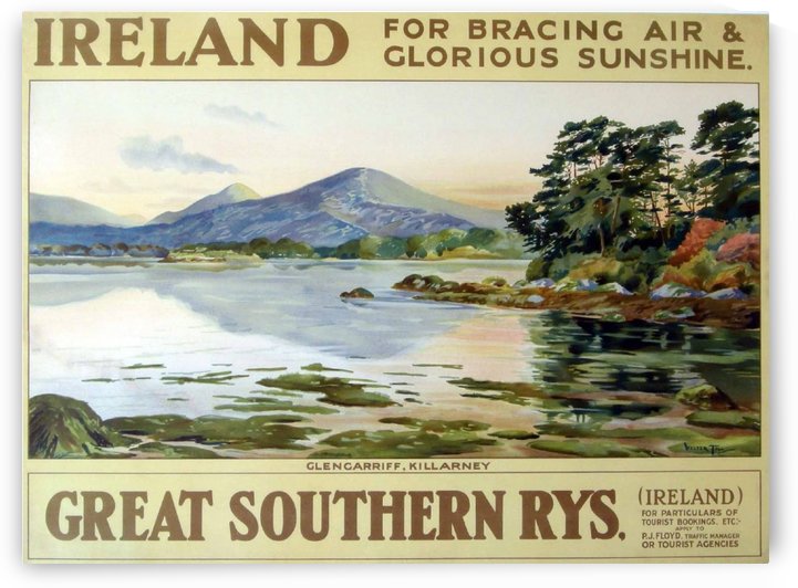 Walter Till Ireland Great Southern Railways vintage poster by VINTAGE POSTER