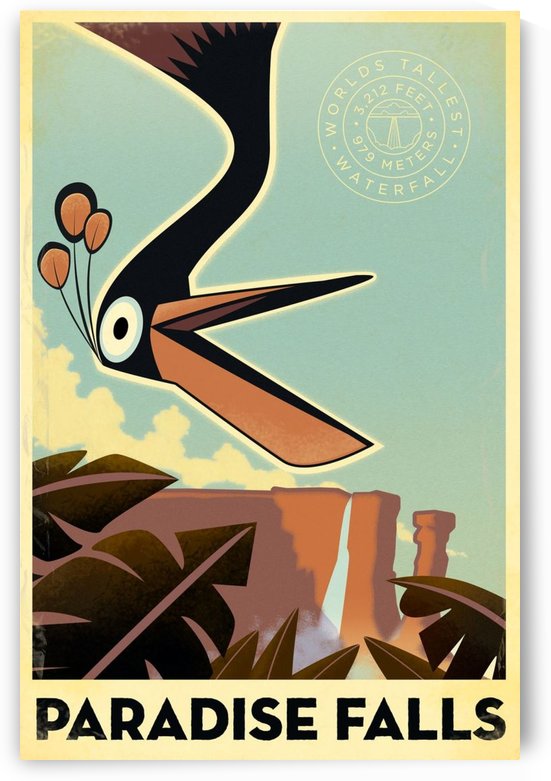 Paradise falls by VINTAGE POSTER