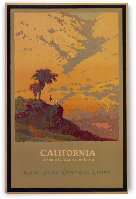 California American Vacation Land by VINTAGE POSTER