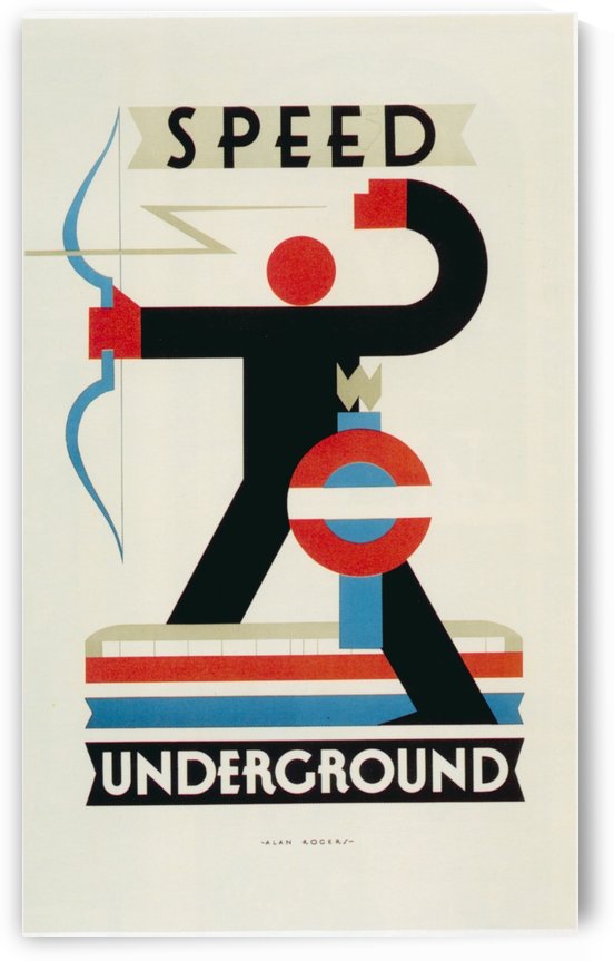 London Speed Underground poster by VINTAGE POSTER