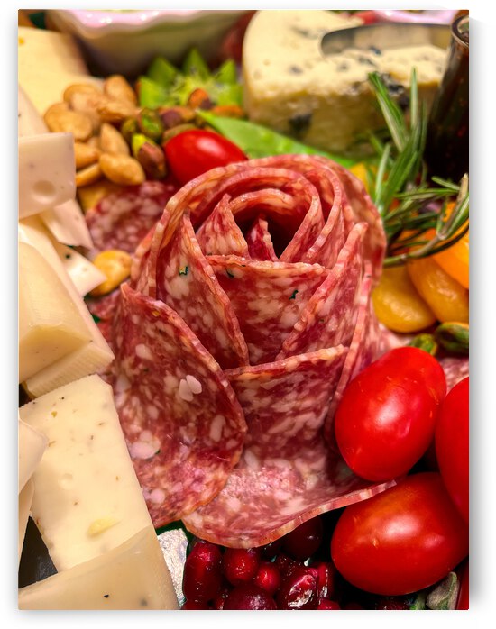 Pepperoni Rose on a Charcuterie Board by Bill Swartwout Photography