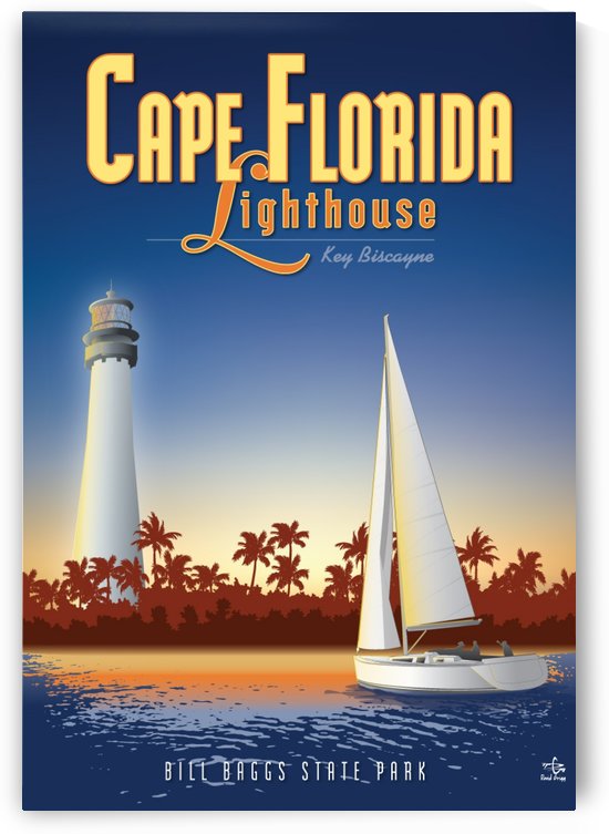 Cape Florida Lighthouse by VINTAGE POSTER