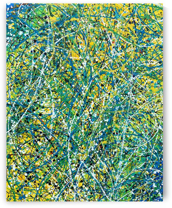 Green and Blue on Yellow by Monte Malenke