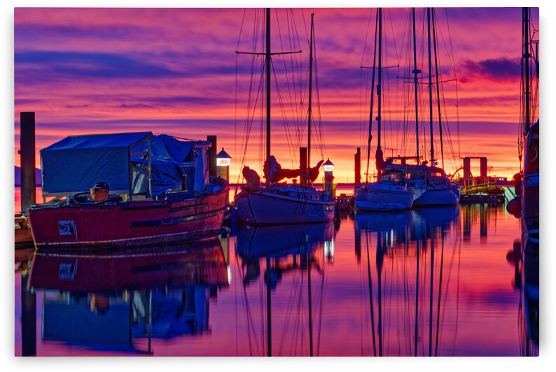 Sunrise At Comox Marina 4 by CRB Images Photography