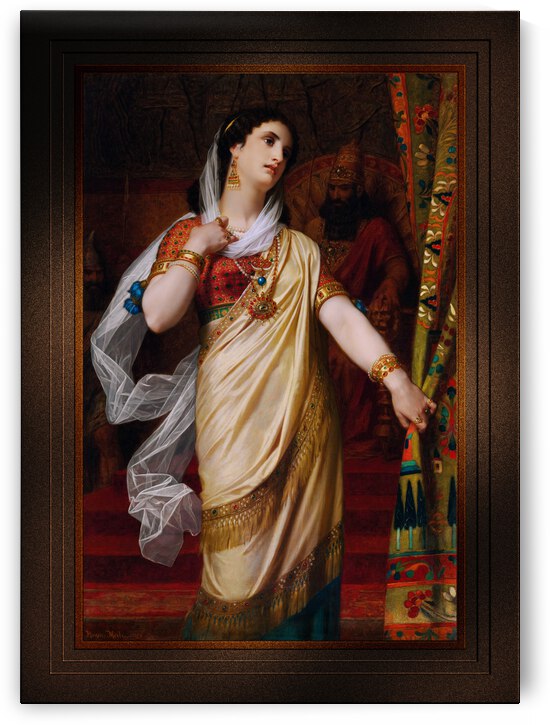 Esther by Hugues Merle Remastered Xzendor7 Classical Fine Art Old Masters Reproductions by xzendor7