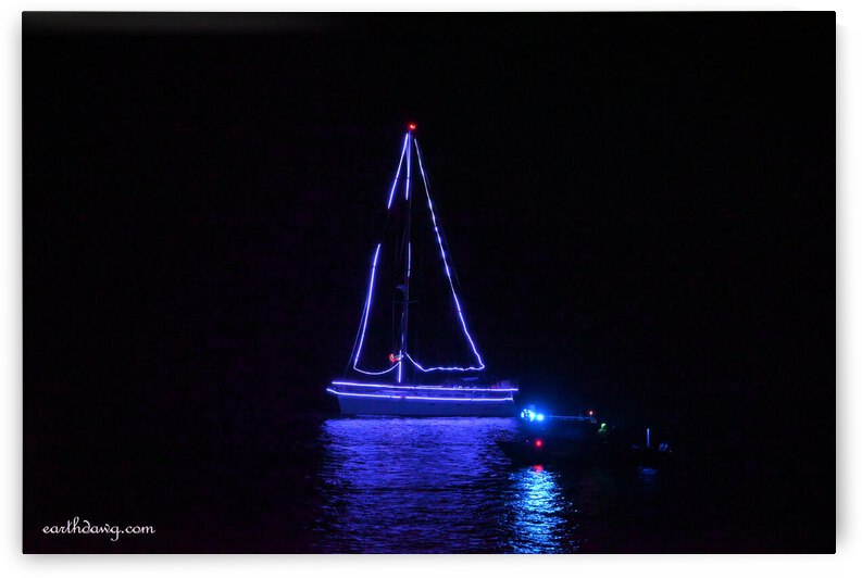 Blue Christmas Boat by earthdawg