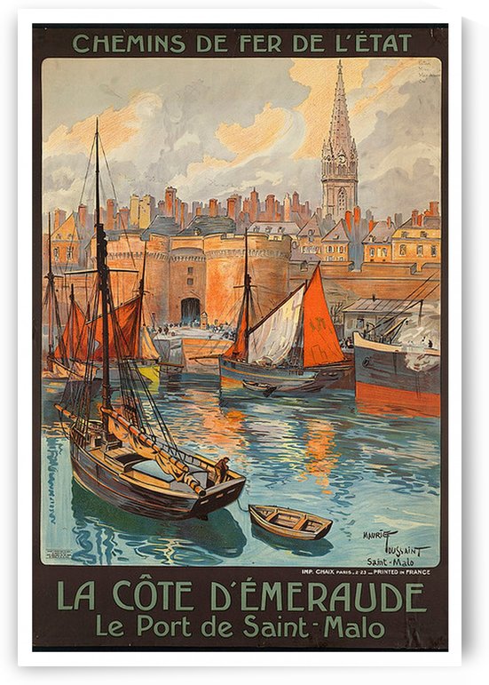 Le Port de Saint Malo by VINTAGE POSTER