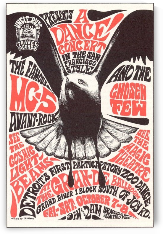 A dance concert in the San Francisco style by VINTAGE POSTER