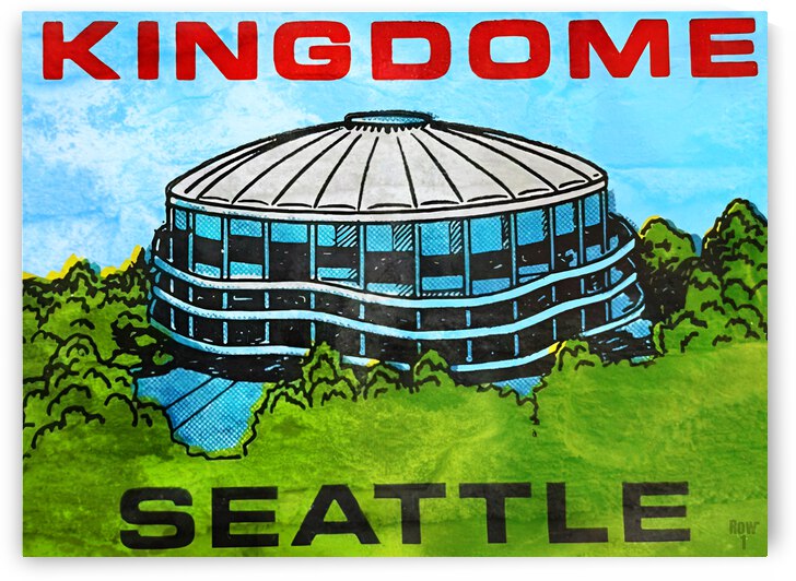 Retro Seattle Kingdome Art by Row One Brand