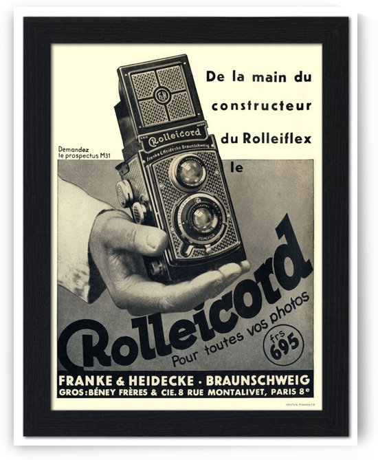 Rolleicord Camera Advert, France 1930 by VINTAGE POSTER