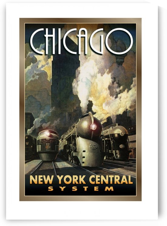 Chicago New York Central System poster by VINTAGE POSTER