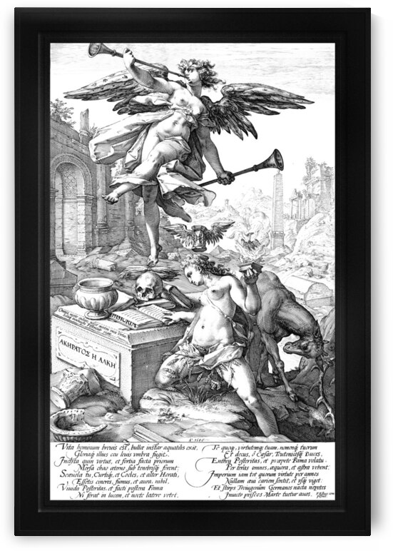 The Allegory of Fame and History by Hendrick Goltzius Remastered Xzendor7 Classical Fine Art Old Masters Reproductions by xzendor7