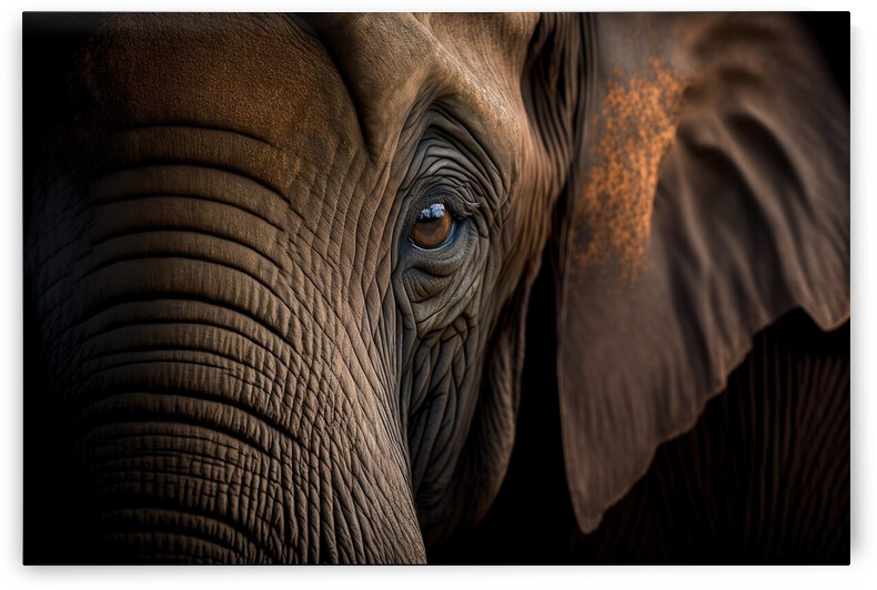 African Elephant Digital Portrait by Design Cueva