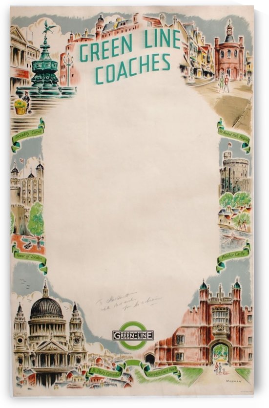 Green line coaches by VINTAGE POSTER