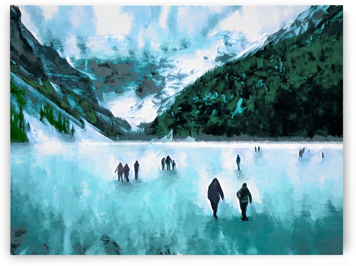 Walking on Lake Louise by ArcheanArt