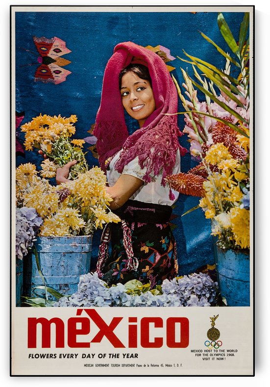 Mexico Flowers every day of the year by VINTAGE POSTER