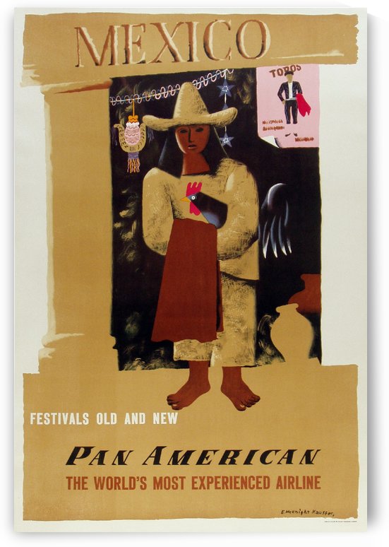 Mexico Pan American Poster by VINTAGE POSTER