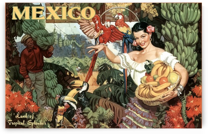 Mexico Land of Tropical Splendor by VINTAGE POSTER