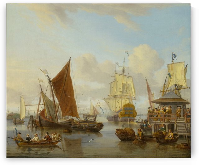 Shipping off Amsterdam by Abraham Storck