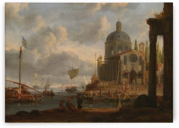 Sea port by Abraham Storck