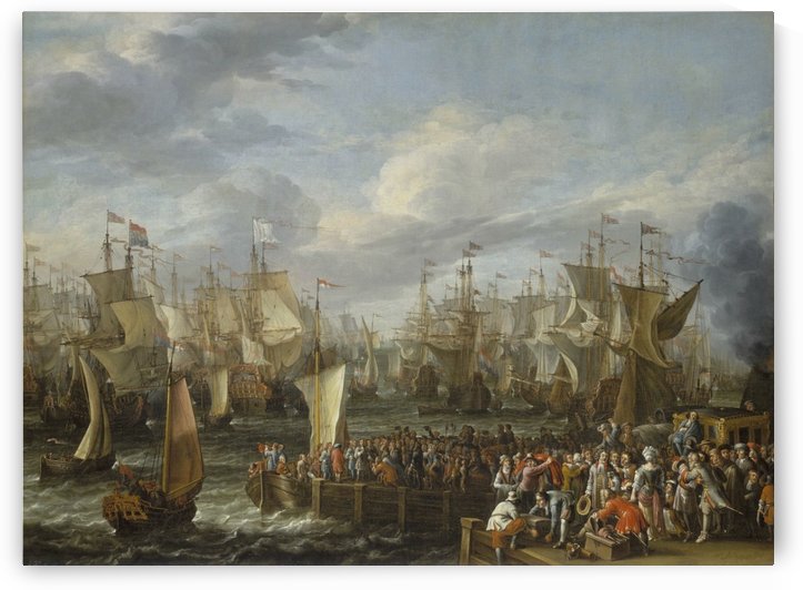 Departure of William III from Hellevoetsluis, 19 October 1688 by Abraham Storck