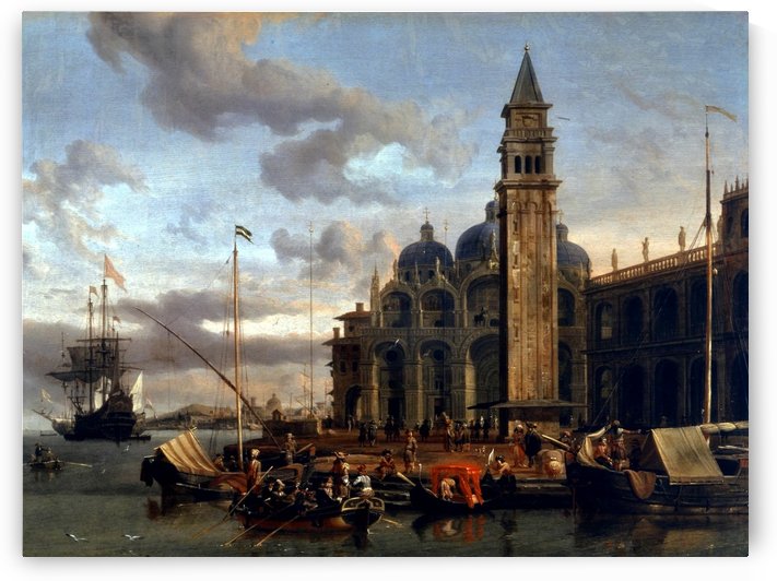 A Venetian Capriccio with Dutch merchant by Abraham Storck