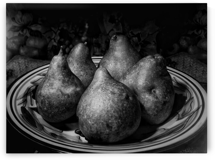 Pears  B&W by Light Through Glass