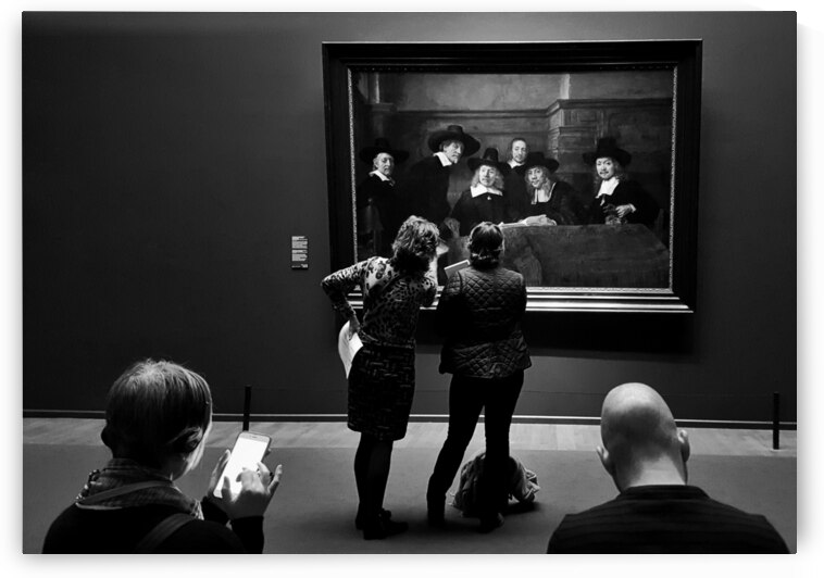 At the Museum B&W by Light Through Glass