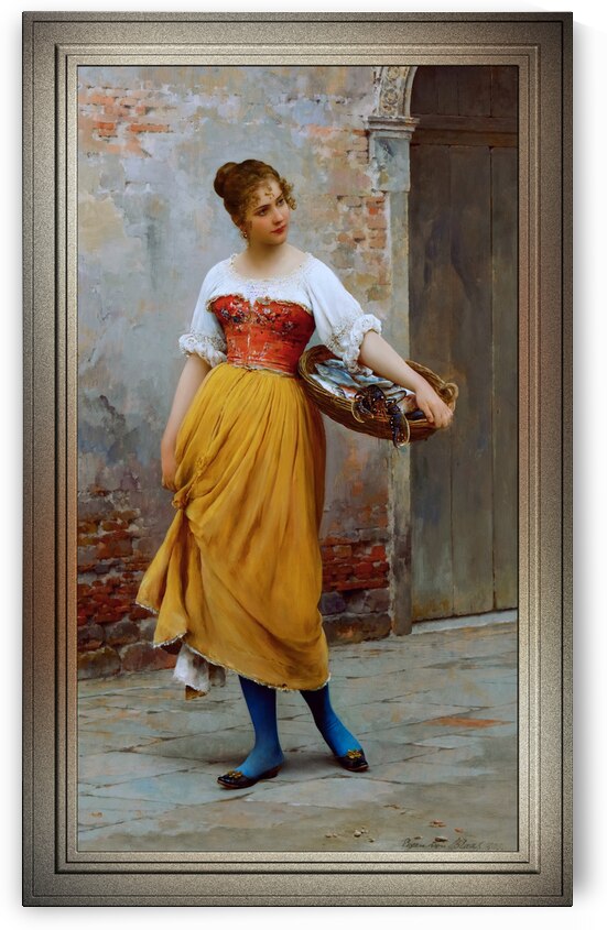 A Good Catch by Eugen von Blaas Remastered Xzendor7 Classical Fine Art Old Masters Reproductions by xzendor7