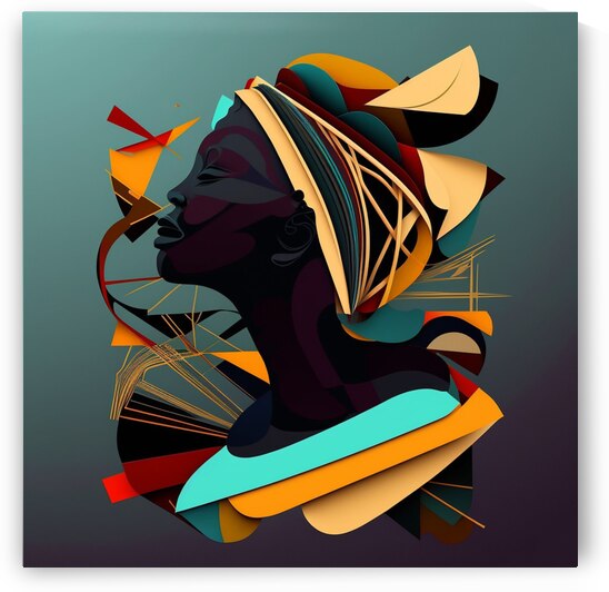 African woman abstract  by Wincate Wacera