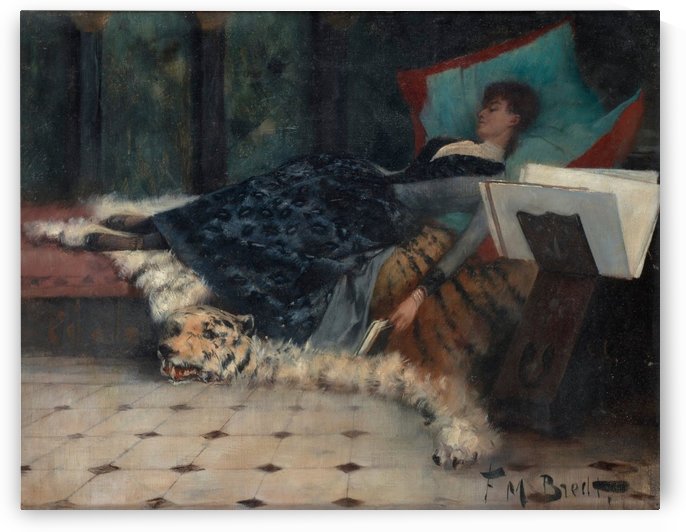 Woman resting by Ferdinand Max Bredt