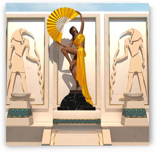 Art Deco Egyptian Statue - In the flesh by Kevin Michael VerKamp