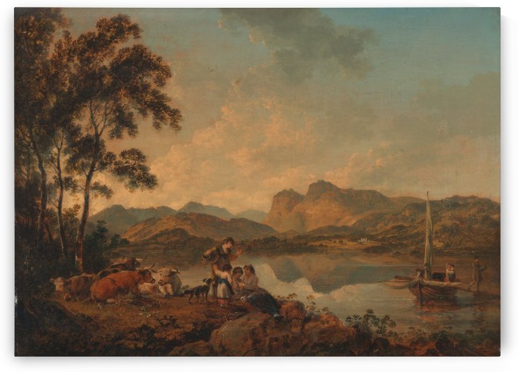 Langdale Pikes from Lowood by Julius Caesar Ibbetson
