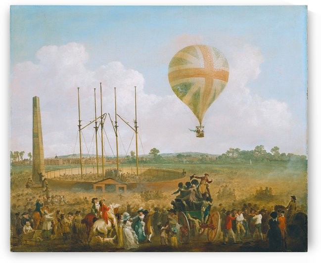 Ascent in Lunardi by Julius Caesar Ibbetson