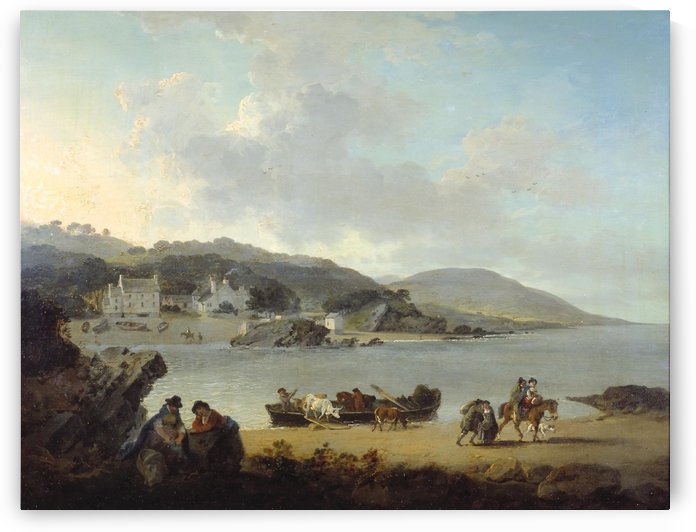 Briton Ferry, Glamorgan by Julius Caesar Ibbetson