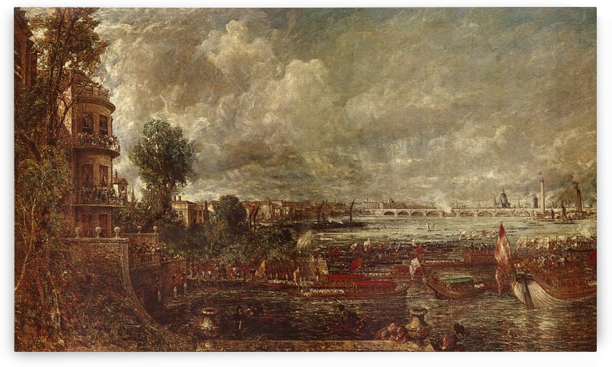 Landscape of a city by Julius Caesar Ibbetson