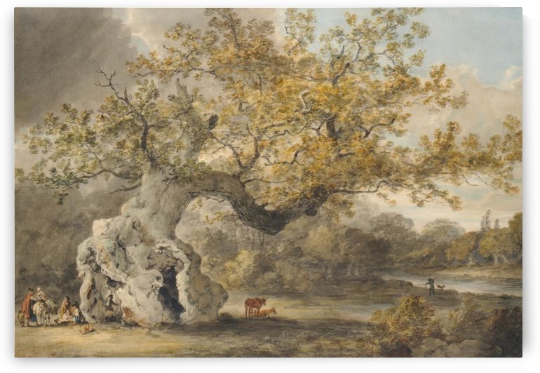 An old tree by Julius Caesar Ibbetson