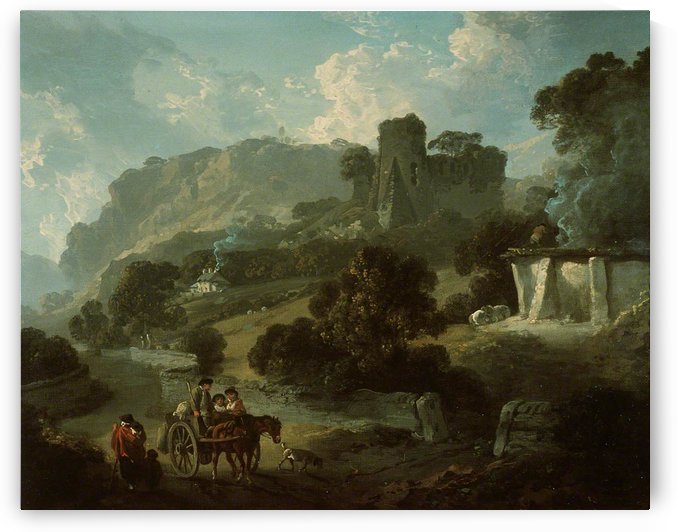 Return from Market, Castell Coch by Julius Caesar Ibbetson