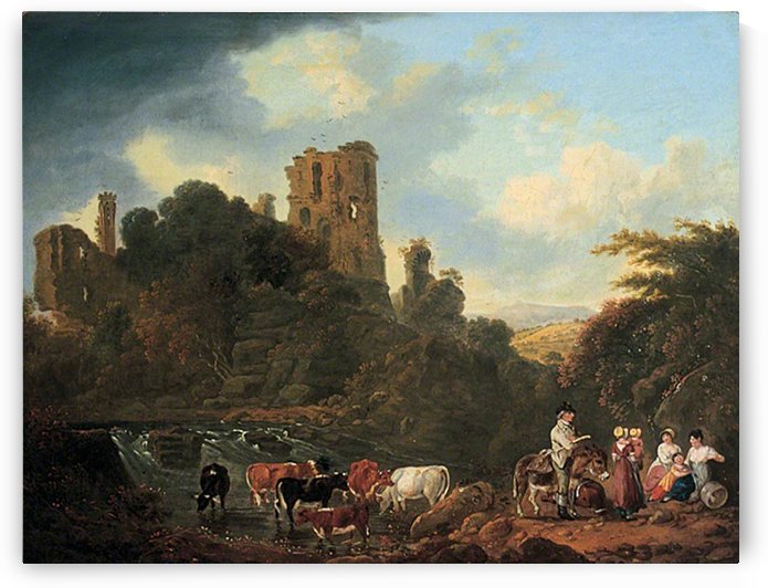 Grosmont Castle, Monmouthshire by Julius Caesar Ibbetson