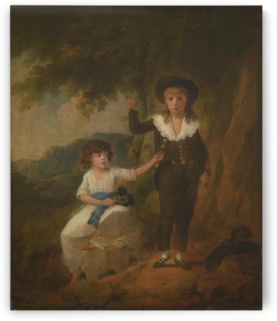 Two Children by Julius Caesar Ibbetson